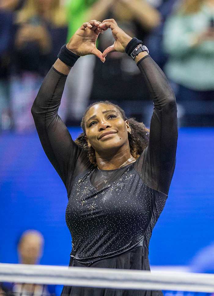 Serena Williams en su último partido de tenis profesional en septiembre del 2022
